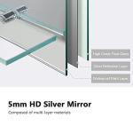 EMKE Frameless Wall Mirror with Shelf - 45x60cm