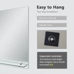 EMKE Frameless Wall Mirror with Shelf - 45x60cm