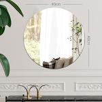 Self-Adhesive Round Frameless Wall Mirror, 40cm