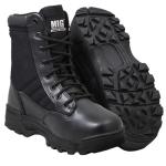 Men's Black Tactical Combat Boots with Zip and Laces