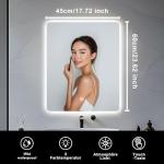 LED Bathroom Mirror with Backlit Lights, 45 x 60cm