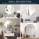 Self-Adhesive Round Frameless Wall Mirror, 40cm