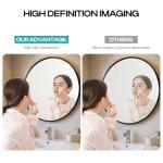 Stylish 50cm Round Brushed Frame Wall Mirror