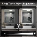LED Bathroom Mirror with Backlit Lights, 45 x 60cm
