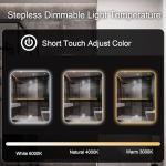 LED Bathroom Mirror with Backlit Lights, 45 x 60cm