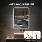 LED Bathroom Mirror with Backlit Lights, 45 x 60cm