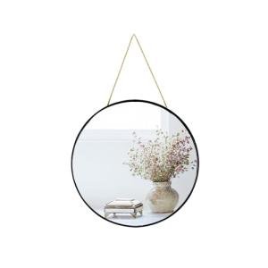 YCHMIR Black Round Bathroom Mirror, 30 cm