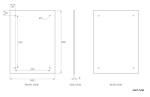 Rectangle Bathroom Mirror with Chrome Fixing Kit