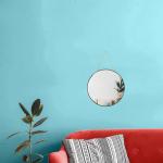 YCHMIR Black Round Bathroom Mirror, 30 cm