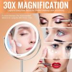 30X Magnifying Mirror with Tweezers and Stand