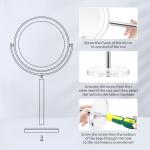 20X Magnifying Double-Sided Makeup Mirror with Stand
