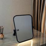 Adjustable Black Bathroom Mirror with 3x Magnification