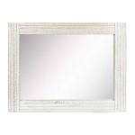 Rustic White Wood Frame Wall Mirror, Versatile Display