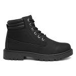 Men's Black Lace-Up Boots - Size 10 UK