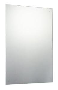 Large Frameless Rectangle Bathroom Mirror with Hooks