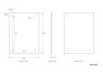 Large Frameless Rectangle Bathroom Mirror with Hooks
