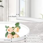 White Arched Wall Mirror for Home Decor