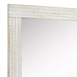 Rustic White Wood Frame Wall Mirror, Versatile Display