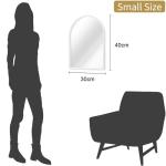 White Arched Wall Mirror for Home Decor