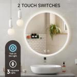 LED Light-Up Round Bathroom Vanity Mirror