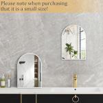White Arched Wall Mirror for Home Decor