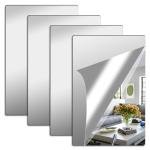 4-Pack Self-Adhesive Acrylic Mirror Tiles