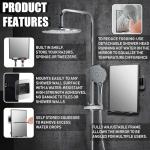 Shower Mirror with Swivel & Razor Stand