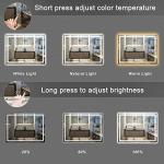 LED Bathroom Mirror with Touch Control & Demist