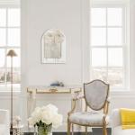 White Arched Wall Mirror for Home Decor