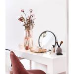 Small Black Round Wall Mirror with Metal Frame