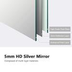 Frameless Rectangle Wall Mirror for Bathroom 30x45cm