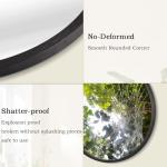 Small Black Round Wall Mirror with Metal Frame