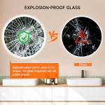 LED Light-Up Round Bathroom Vanity Mirror