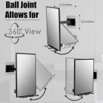 Shower Mirror with Swivel & Razor Stand