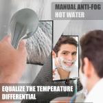 Shower Mirror with Swivel & Razor Stand