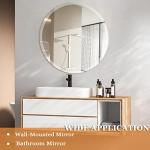 Frameless Round Wall Mirror with Beveled Edges
