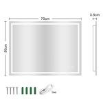 LED Bathroom Mirror with Touch Control & Demist