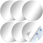 6-Pack Self-Adhesive Round Acrylic Wall Mirrors
