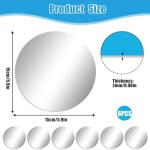 6-Pack Self-Adhesive Round Acrylic Wall Mirrors