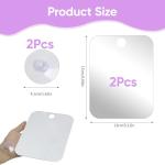 ZALAOR Portable Anti-Fog Shower Mirrors - 2 Pack