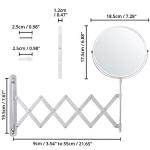 Chrome Extendable 360° Swivel Bathroom Mirror
