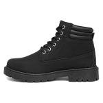 Men's Black Lace-Up Boots - Size 10 UK