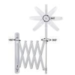 Chrome Extendable 360° Swivel Bathroom Mirror