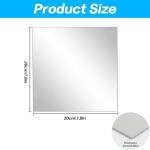 4pcs Self-Adhesive Acrylic Wall Mirrors 20x20cm