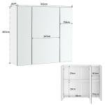 Wall-Mounted Bathroom Mirror Cabinet with Shelves