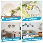 6-Pack Self-Adhesive Round Acrylic Wall Mirrors