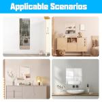 4pcs Self-Adhesive Acrylic Wall Mirrors 20x20cm