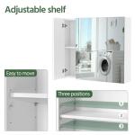 Wall-Mounted Bathroom Mirror Cabinet with Shelves