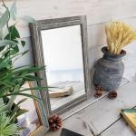 Rustic Wood Framed Vintage Rectangle Mirror