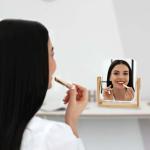 CLSEVXY Double-Sided Swivel Makeup Mirror 1X/3X